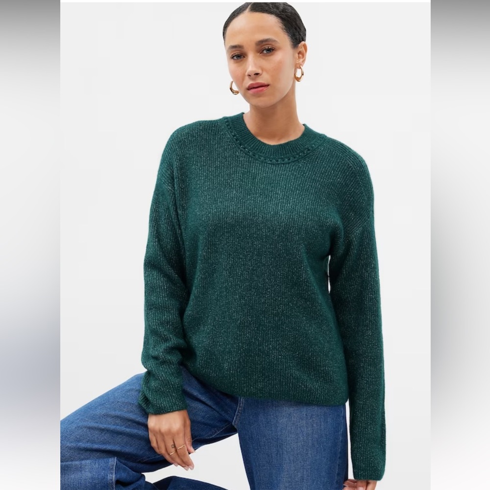 NWT Gap Forever Cozy Relaxed Ribbed Crewneck Sweater